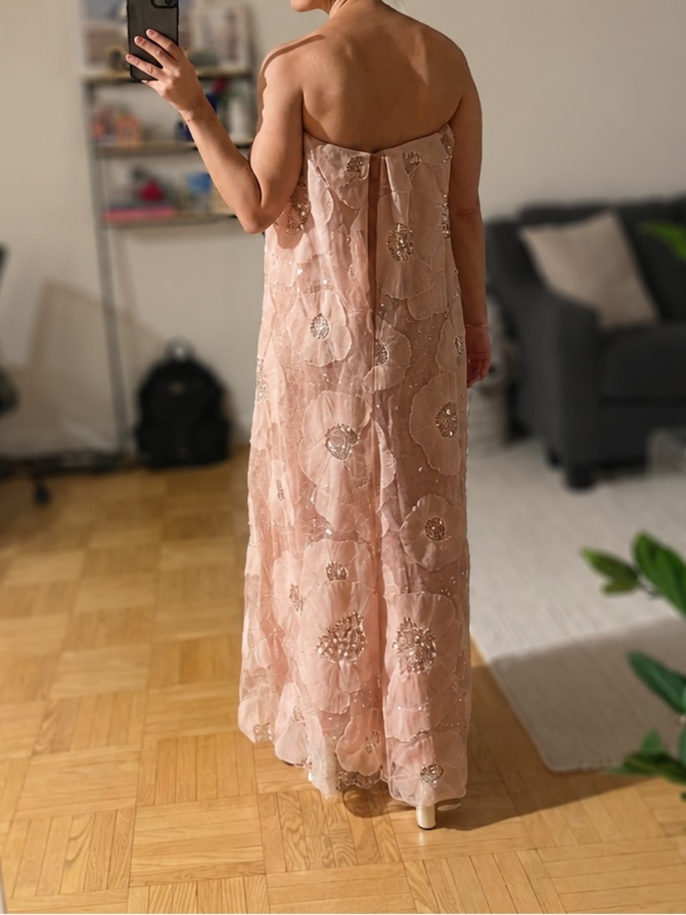 Helsi Margot Bead & Appliqué Strapless Gown - Picture 5 of 5